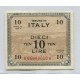 ITALIA 1943 OCUPACION MILITAR NORTEAMERICANA SEGUNDA GUERRA MUNDIAL 10 LIRAS BILLETE EN MUY BUEN ESTADO